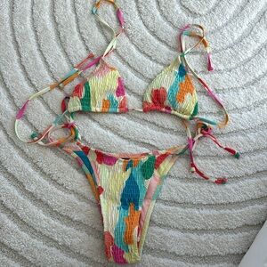 Colorful print bikini Medium